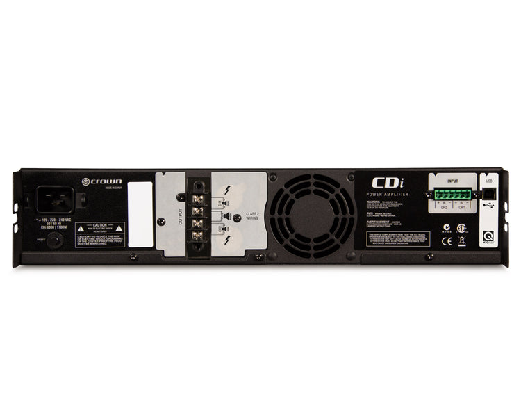 CROCDI6000 - Crown CDi 6000 Power Amp 2x2100W @ 4ohm 70V or 140V with DSP 2U Image 2