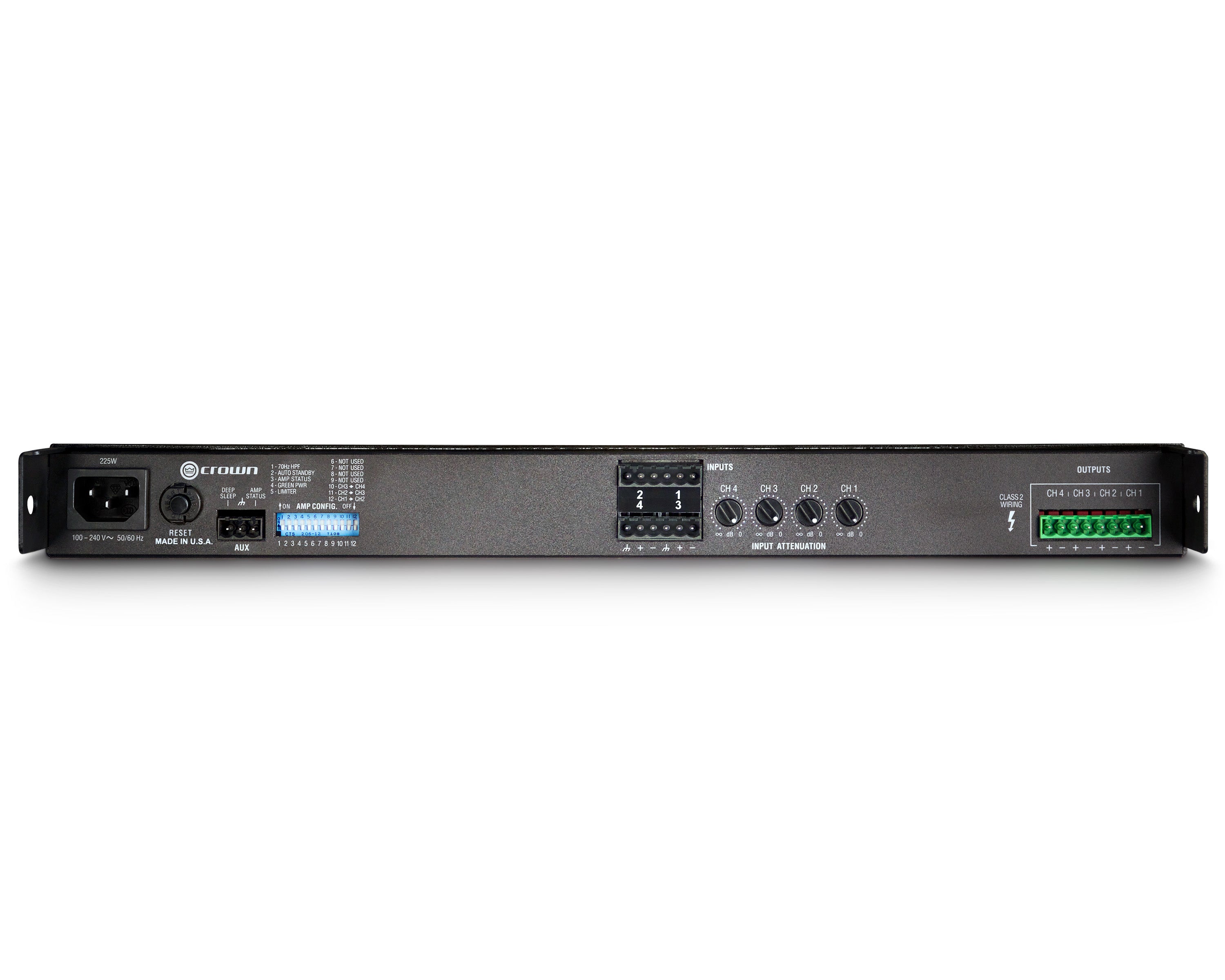 CROCT4150 - Crown CT 4150 ComTech DriveCore Fanless Power Amp 4x125W @ 4ohm 1U Image 2