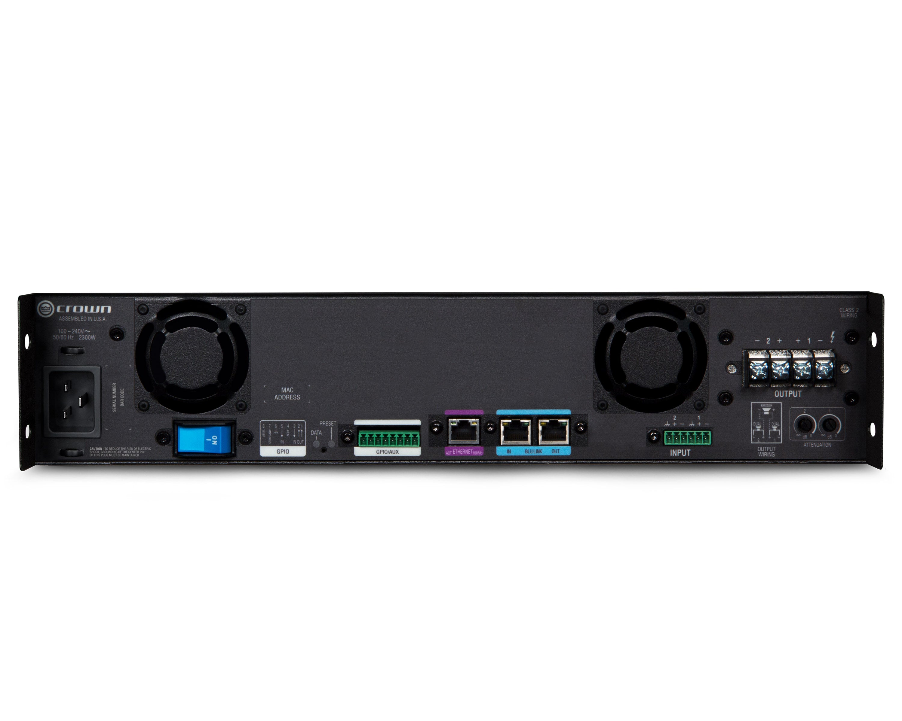 CRODCI22400N - Crown DCi 2|2400N DriveCore Install Network Amplifier 2x2400W @ 4ohm 2U Image 2