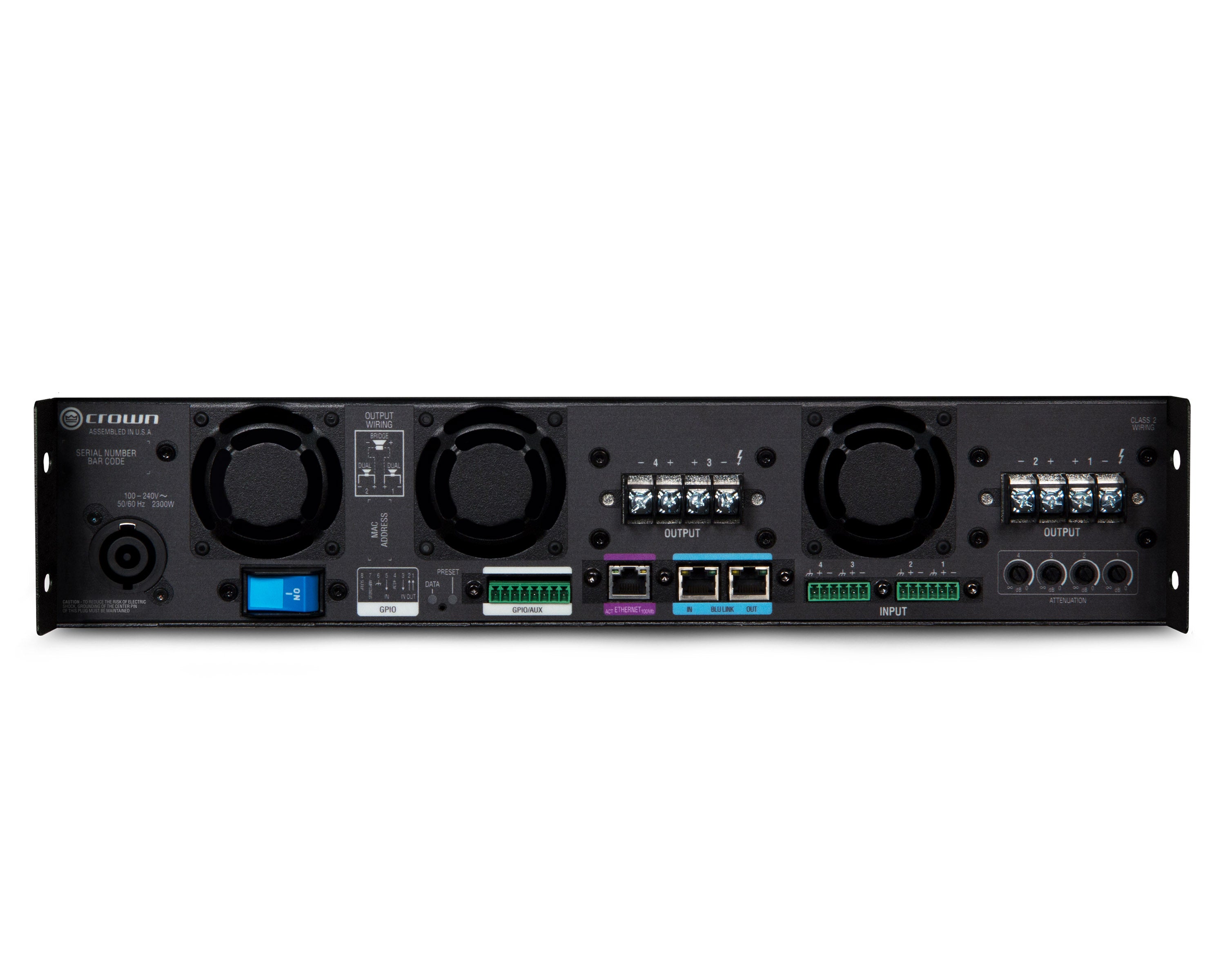CRODCI42400N - Crown DCi 4|2400N DriveCore Install Network Amplifier 4x2400W @ 4ohm 2U Image 2