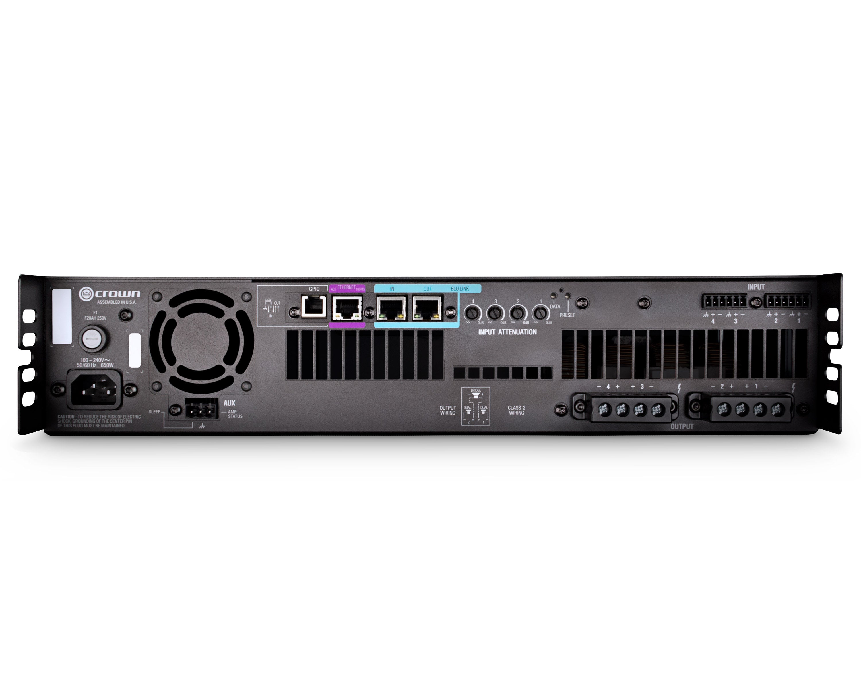 CRODCI4300N - Crown DCi 4|300N DriveCore Install Network Amplifier 4x300W @ 4ohm 2U Image 2