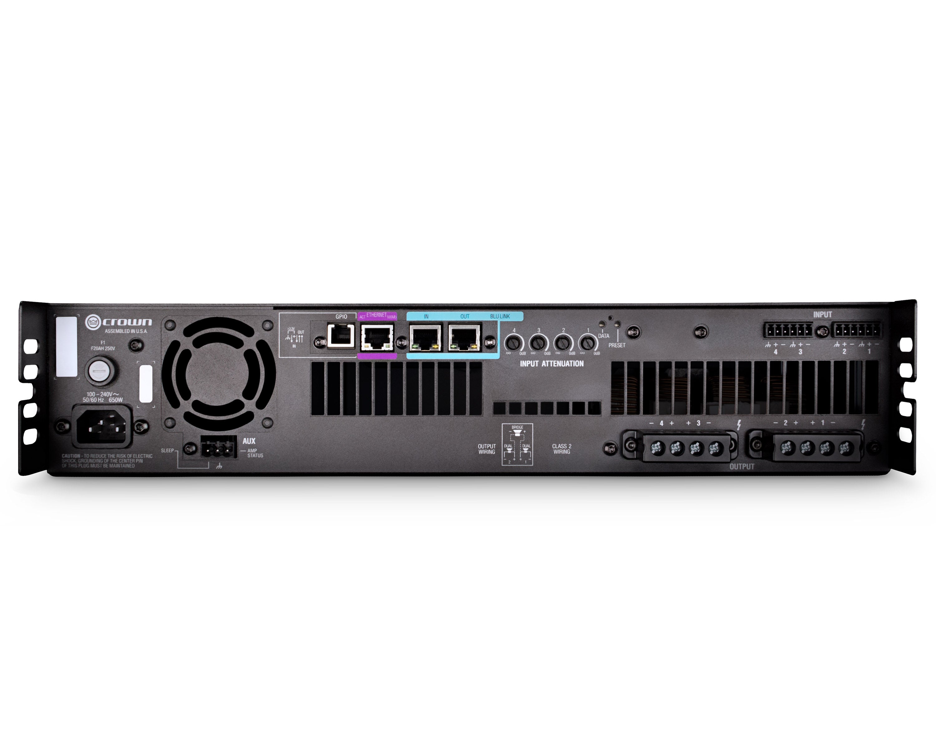 CRODCI4600N - Crown DCi 4|600N DriveCore Install Network Amplifier 4x600W @ 4ohm 2U Image 2