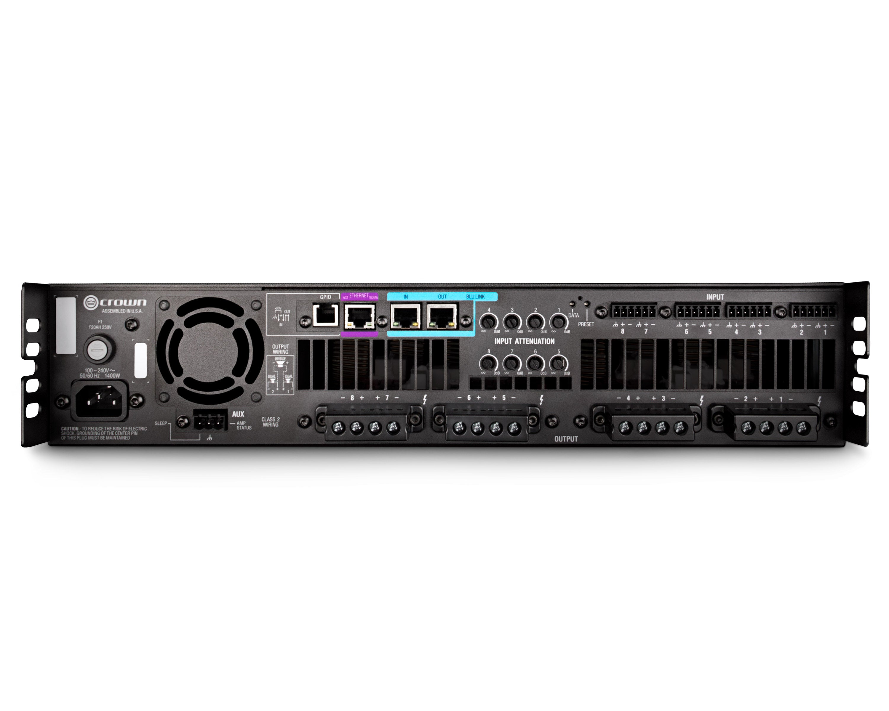 CRODCI8300N - Crown DCi 8|300N DriveCore Install Network Amplifier 8x300W @ 4ohm 2U Image 2