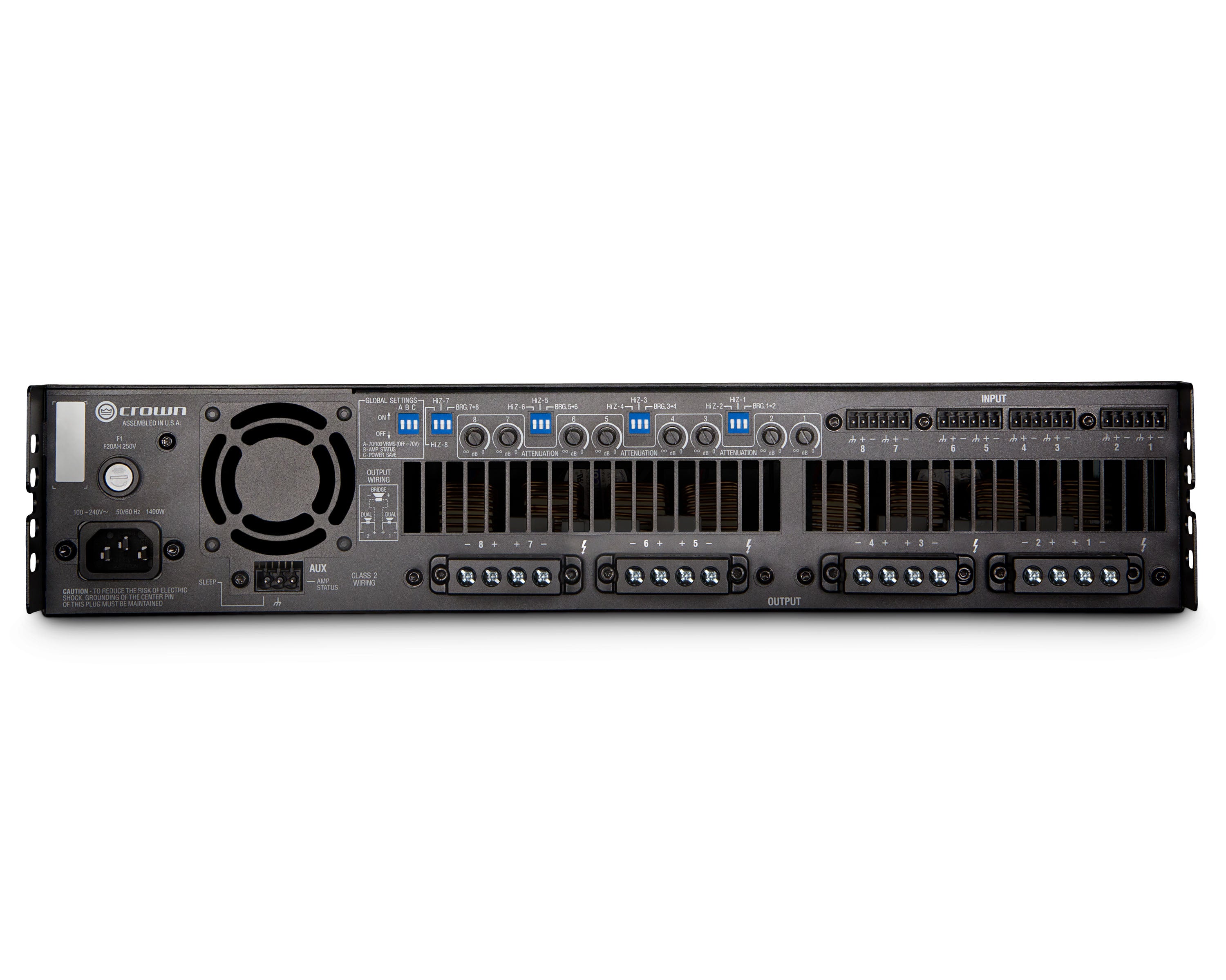 CRODCI8300 - Crown DCi 8|300 DriveCore Install Analogue Amplifier 8x300W @ 4ohm 100V Image 2