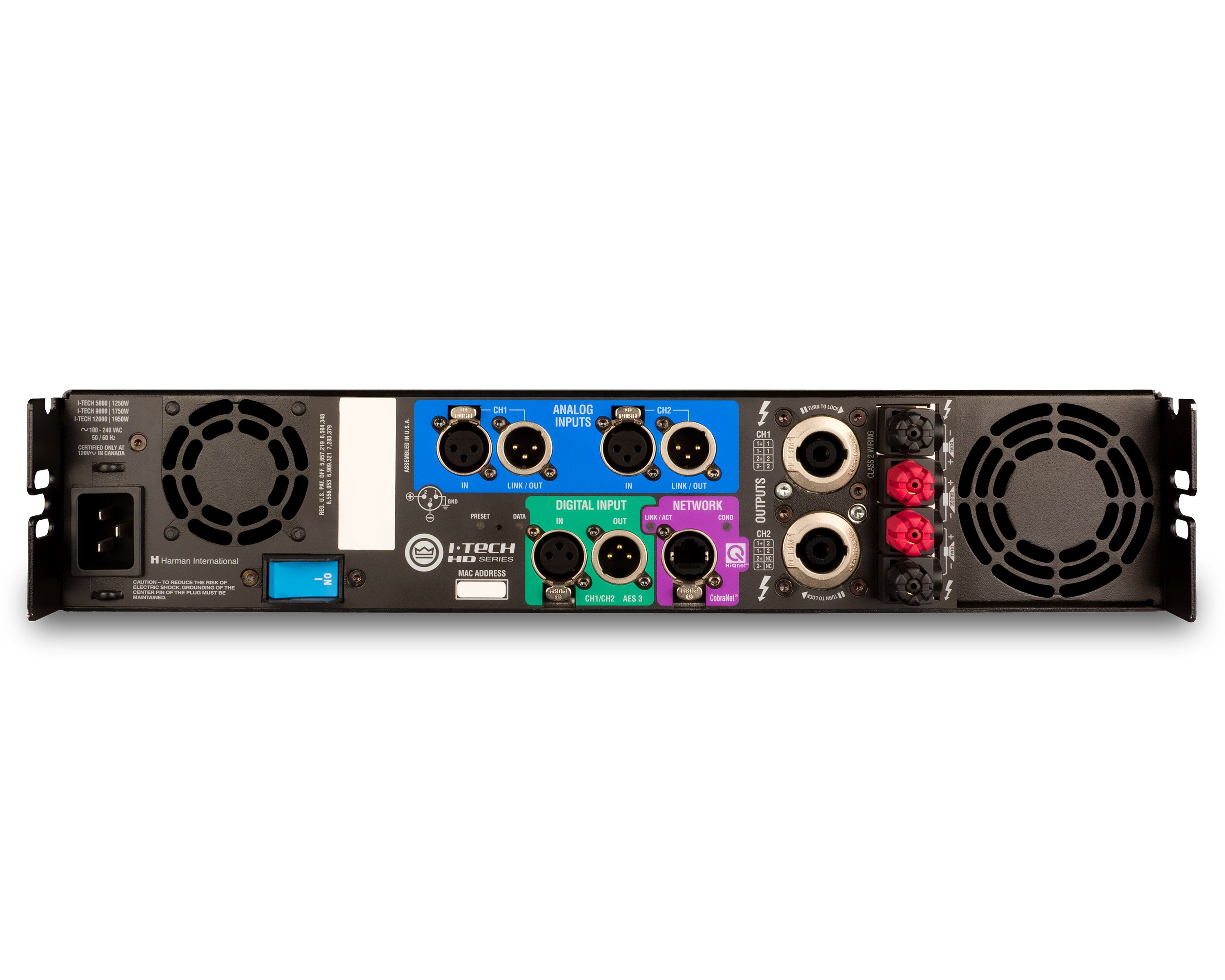 CROIT12001 - Crown IT12000HD I Tech HD Touring Amplifier 2x12000 @ 4ohm 2U Image 2