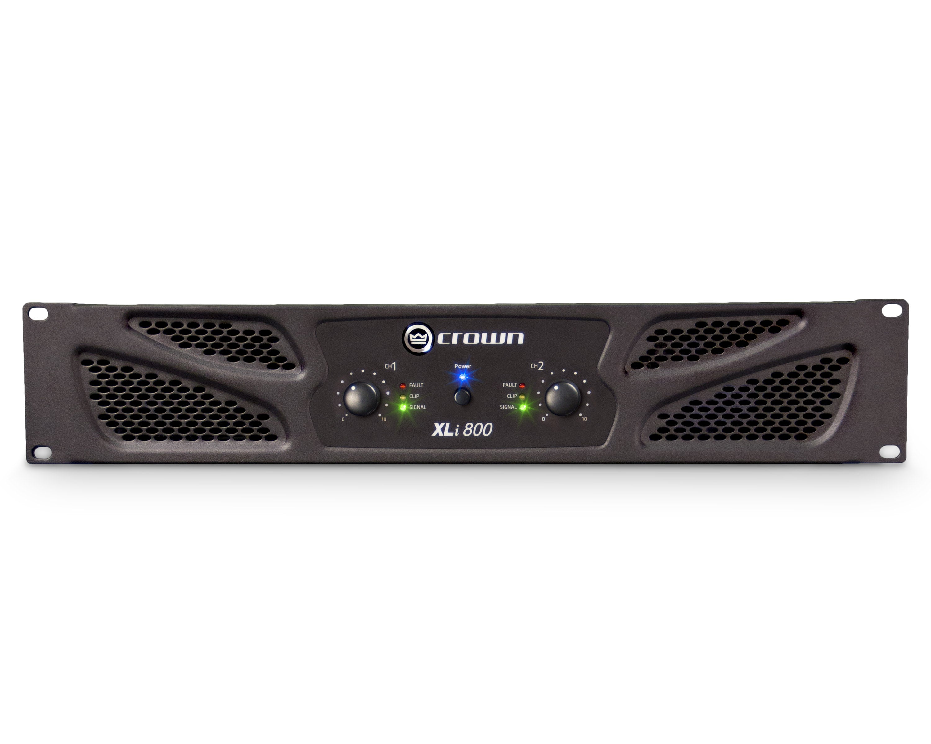 CROXLI800 - Crown XLi 800 Rugged Power Amp 2 x 300W @ 4ohm 2U Image 1