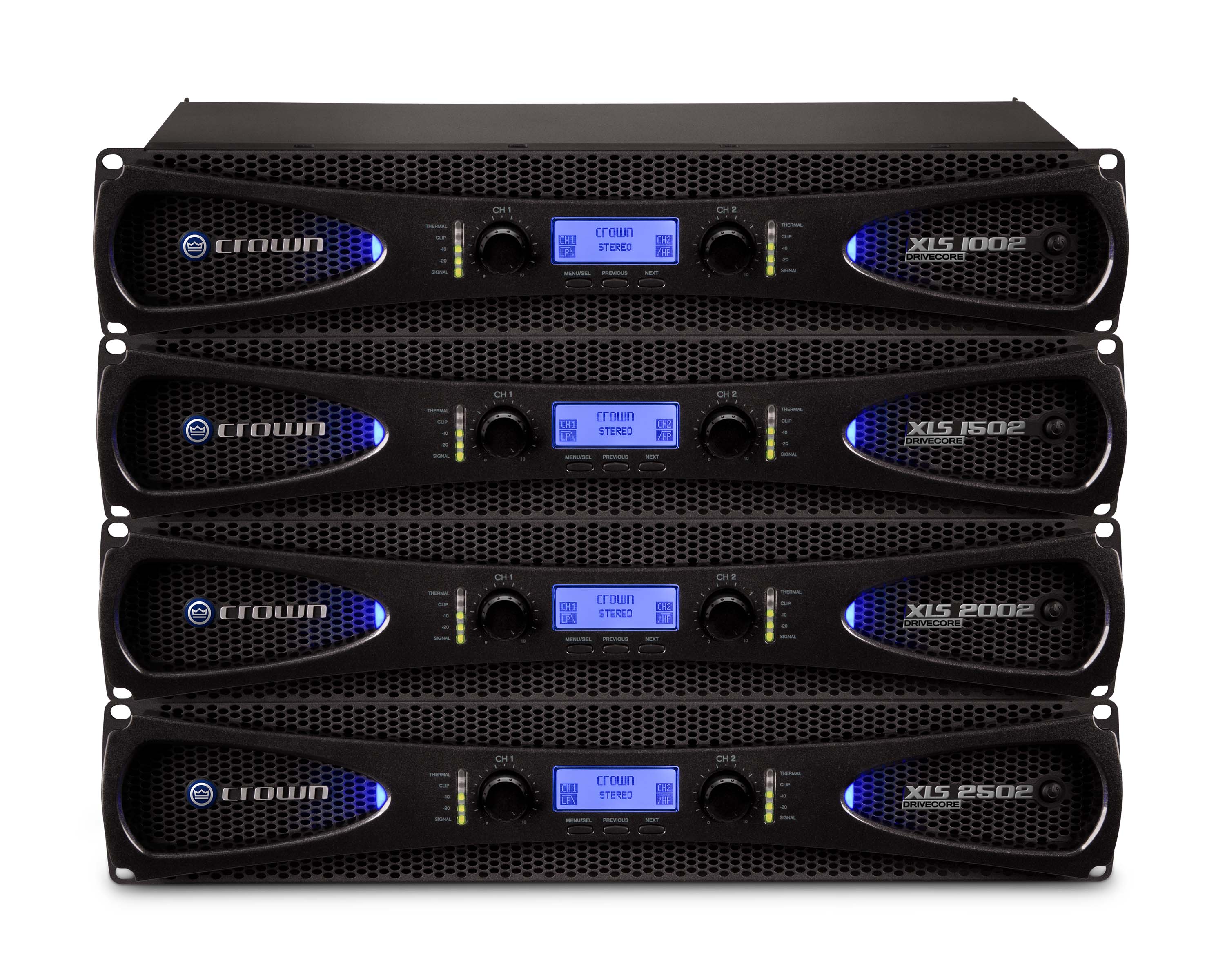 CROXLS1502 - Crown XLS 1502 DriveCore 2 Power Amp with DSP 2x525W @ 4ohm 2U Image 3