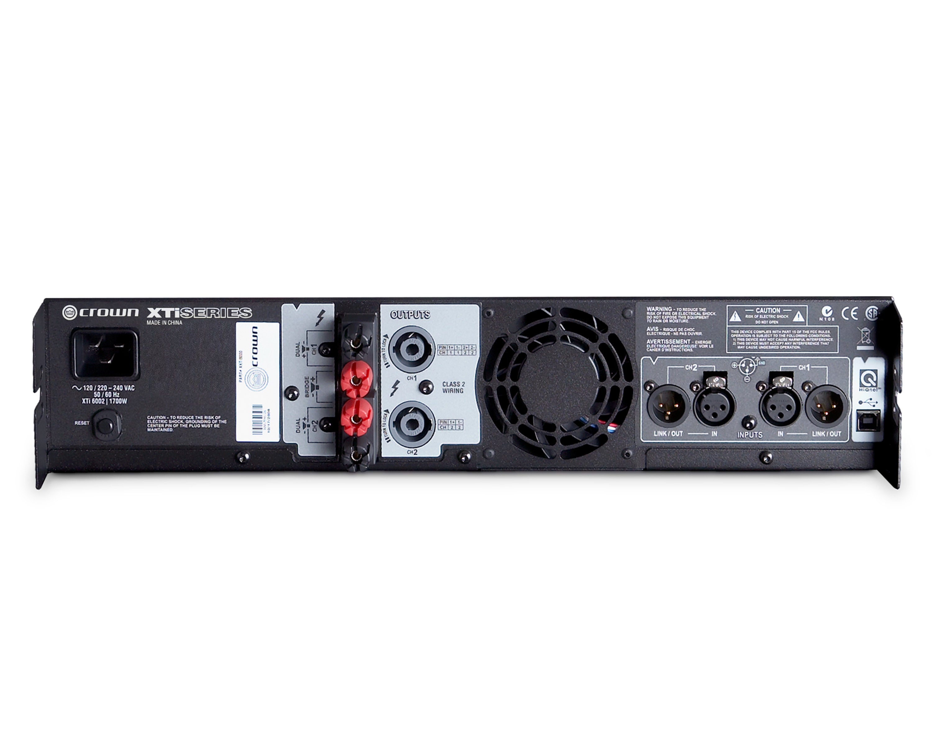 CROXTI6002 - Crown XTi 6002 Power Amp with Integral DSP 2x2100W @ 4ohm 2U Image 2