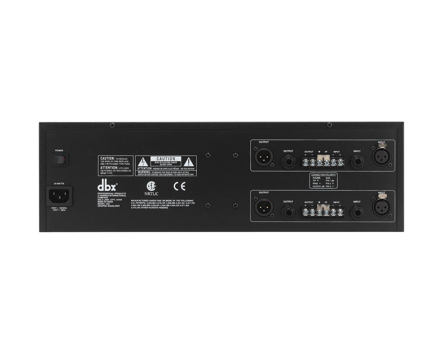 DBX1231 - dbx 1231 Dual 31 Band Equaliser 1 or 3 Octave Jack or XLR 3U Image 2