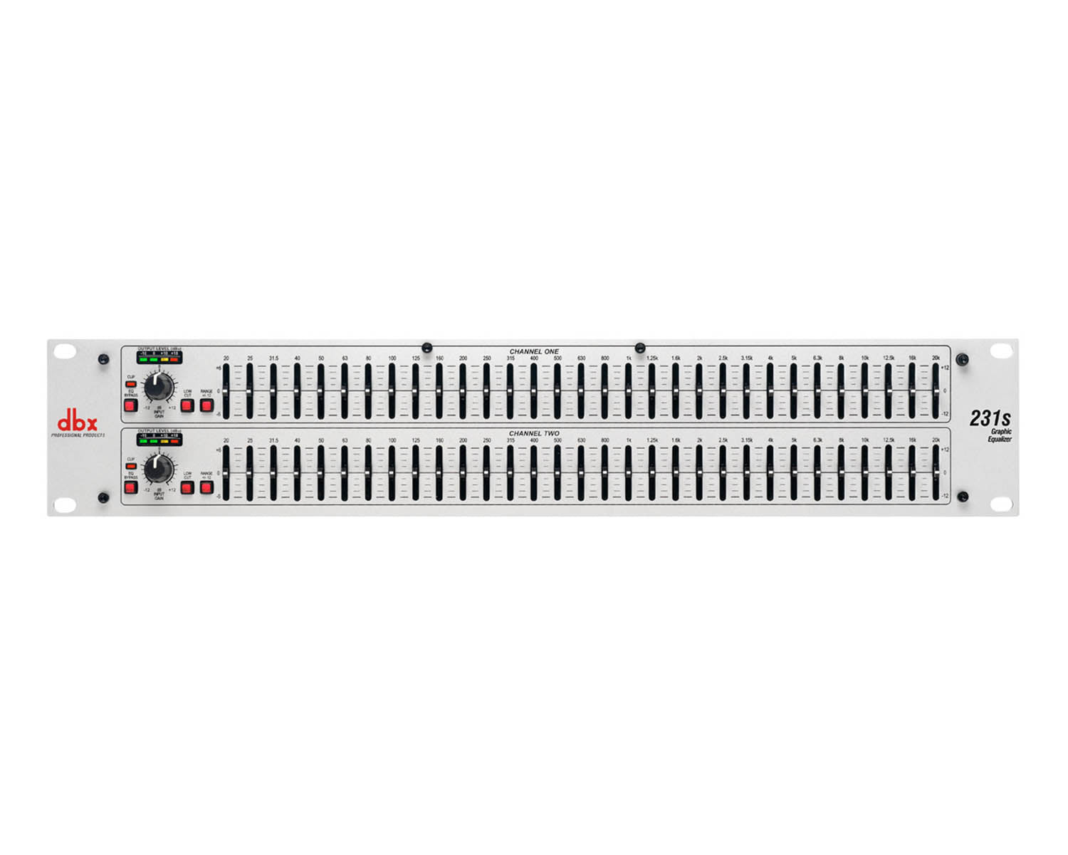DBX231S - dbx 231S Dual 31 Band Equaliser Silver 1 or 3 Octave Jack or XLR 2U Image 1