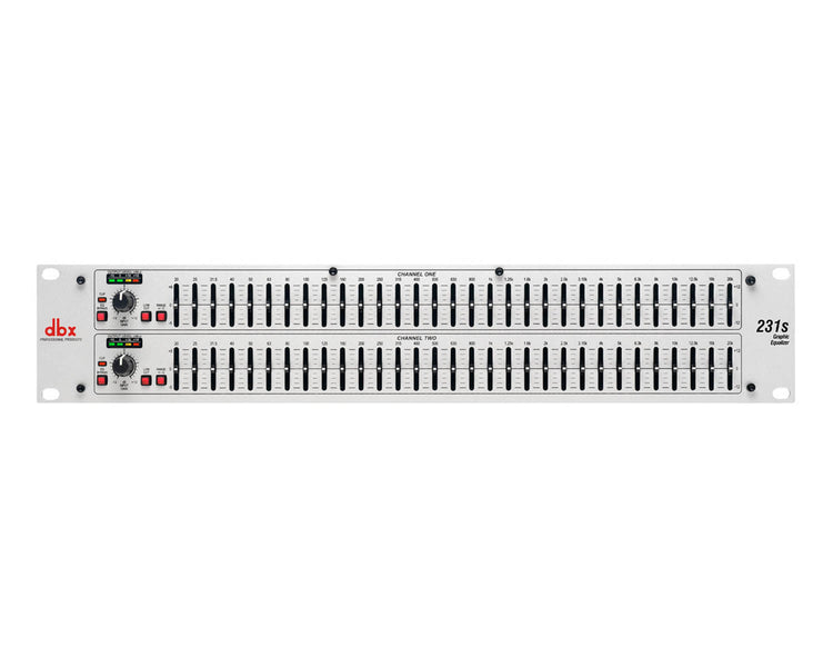 DBX231S - dbx 231S Dual 31 Band Equaliser Silver 1 or 3 Octave Jack or XLR 2U Image 1