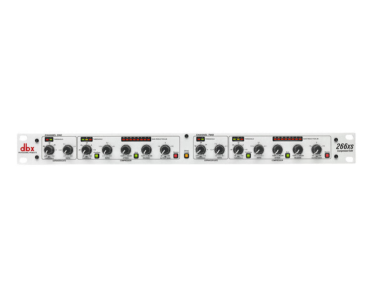 DBX266XS - dbx 266XS Dual Compressor or Gate Jack or XLR Silver 1U Image 1