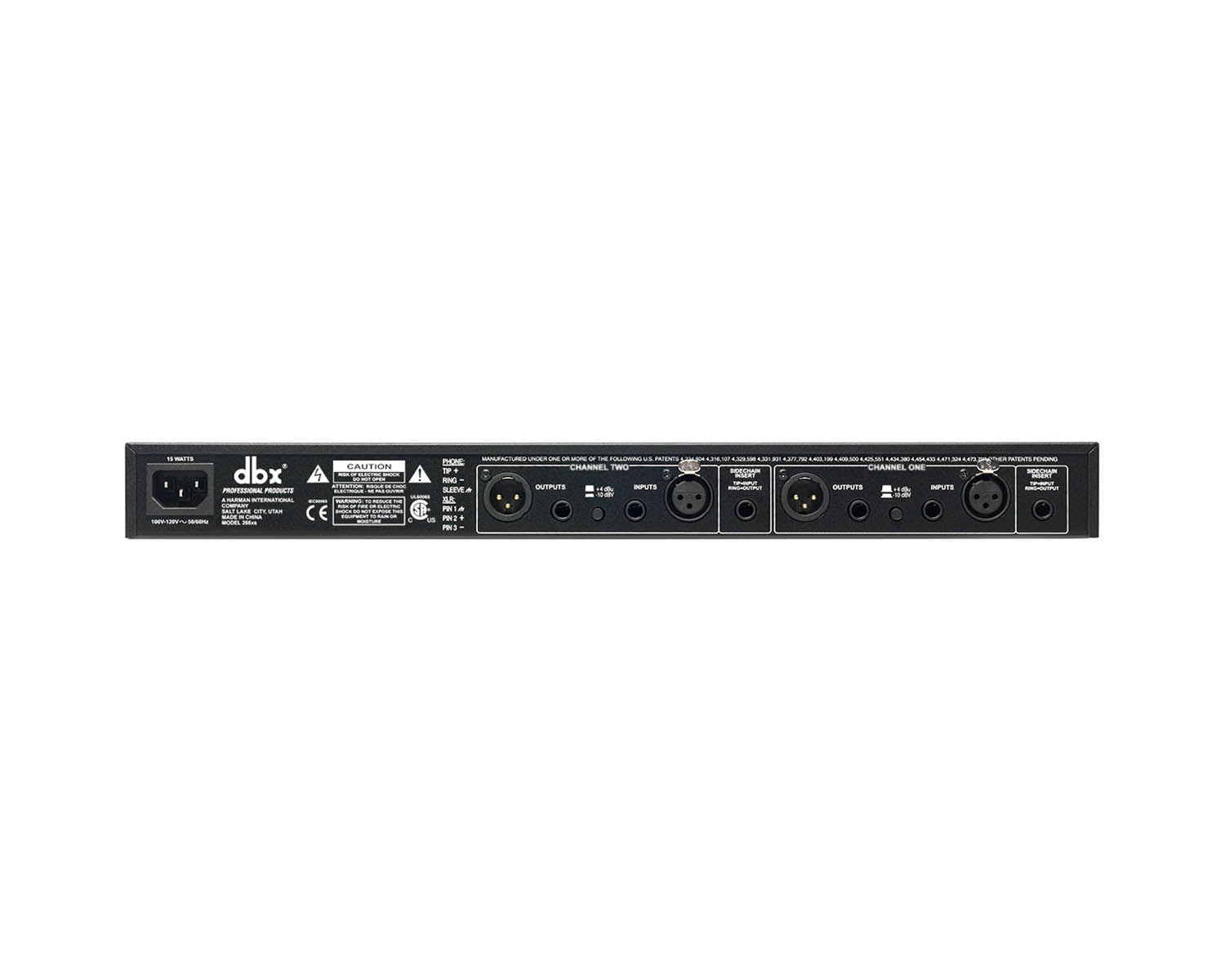 DBX266XS - dbx 266XS Dual Compressor or Gate Jack or XLR Silver 1U Image 2