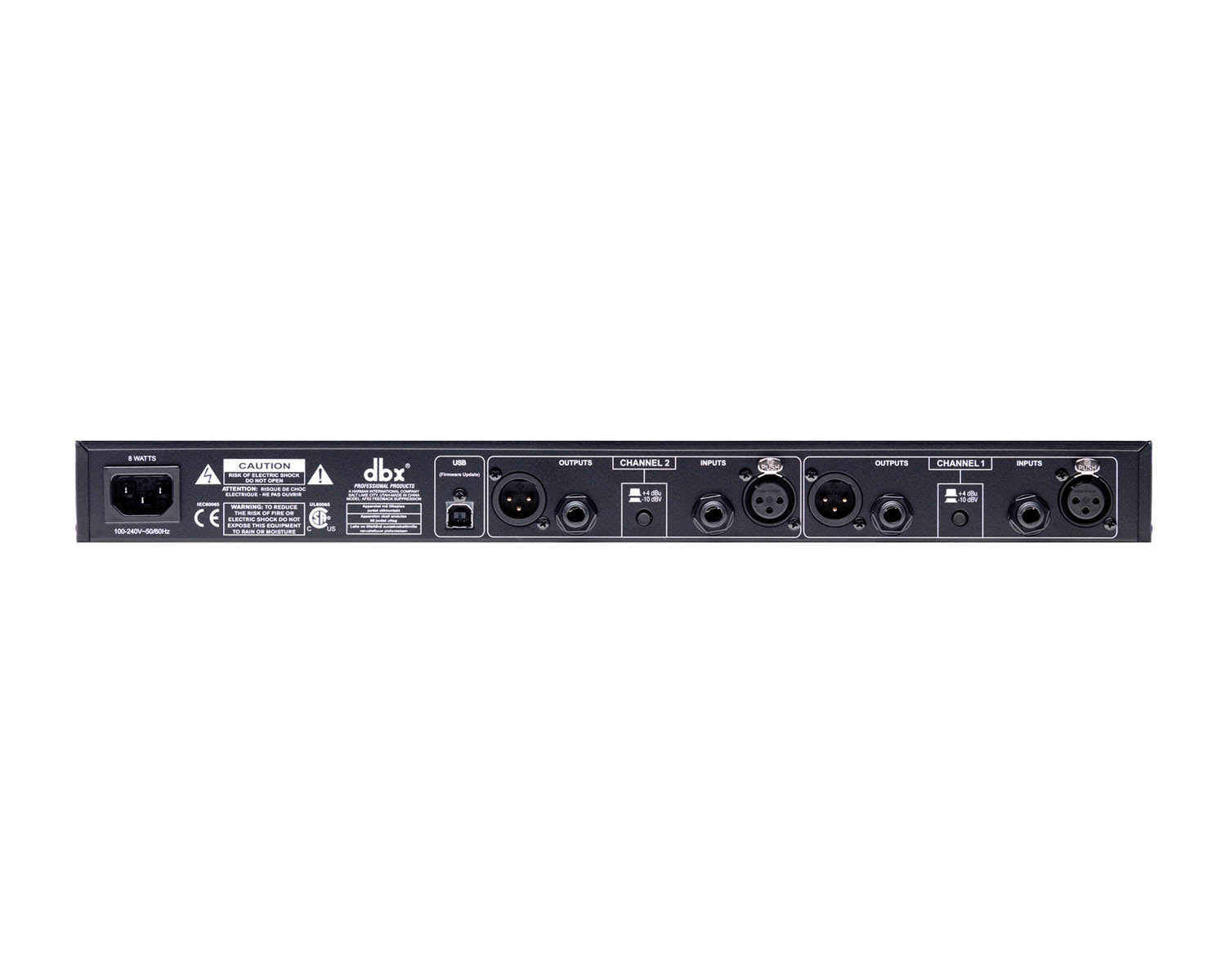 DBXAFS2 - dbx AFS2 2Ch Feedback Suppressor with Setup Wizard and LCD Display 1U Image 2