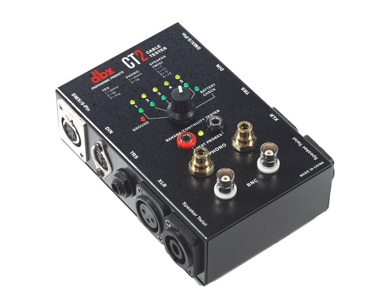 DBXCT2 - dbx CT2 Cable Testing Unit for XLR or Phono or BNC or DIN or TRS or TS or DMX or ST Image 1