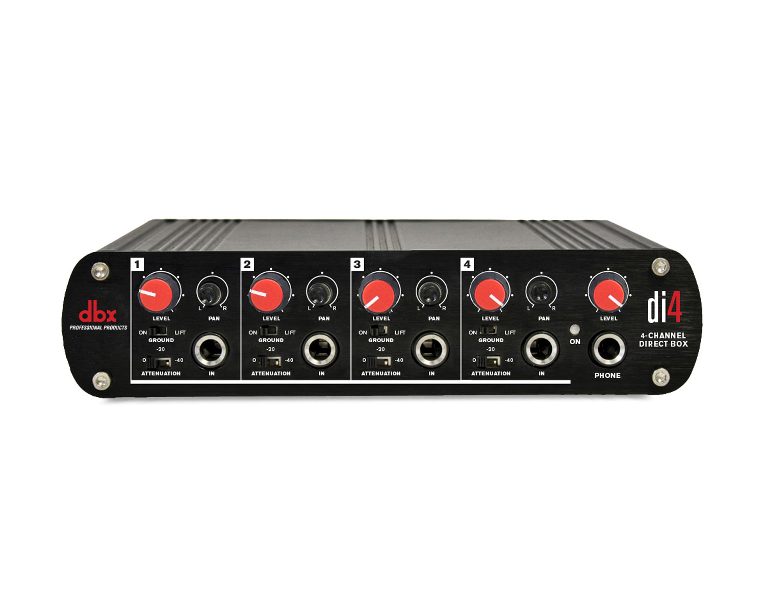 DBXDI4 - dbx Di4 Active 4 Channel DI Box with Stereo Line Mixer Image 1