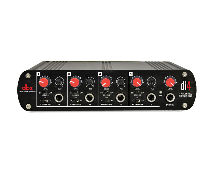 DBXDI4 - dbx Di4 Active 4 Channel DI Box with Stereo Line Mixer Image 1