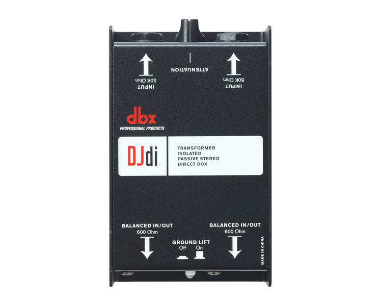 DBXDJDI - dbx DJDi 2 Channel Passive DI Box 2xJack In and 2xBalanced XLR Out Image 2