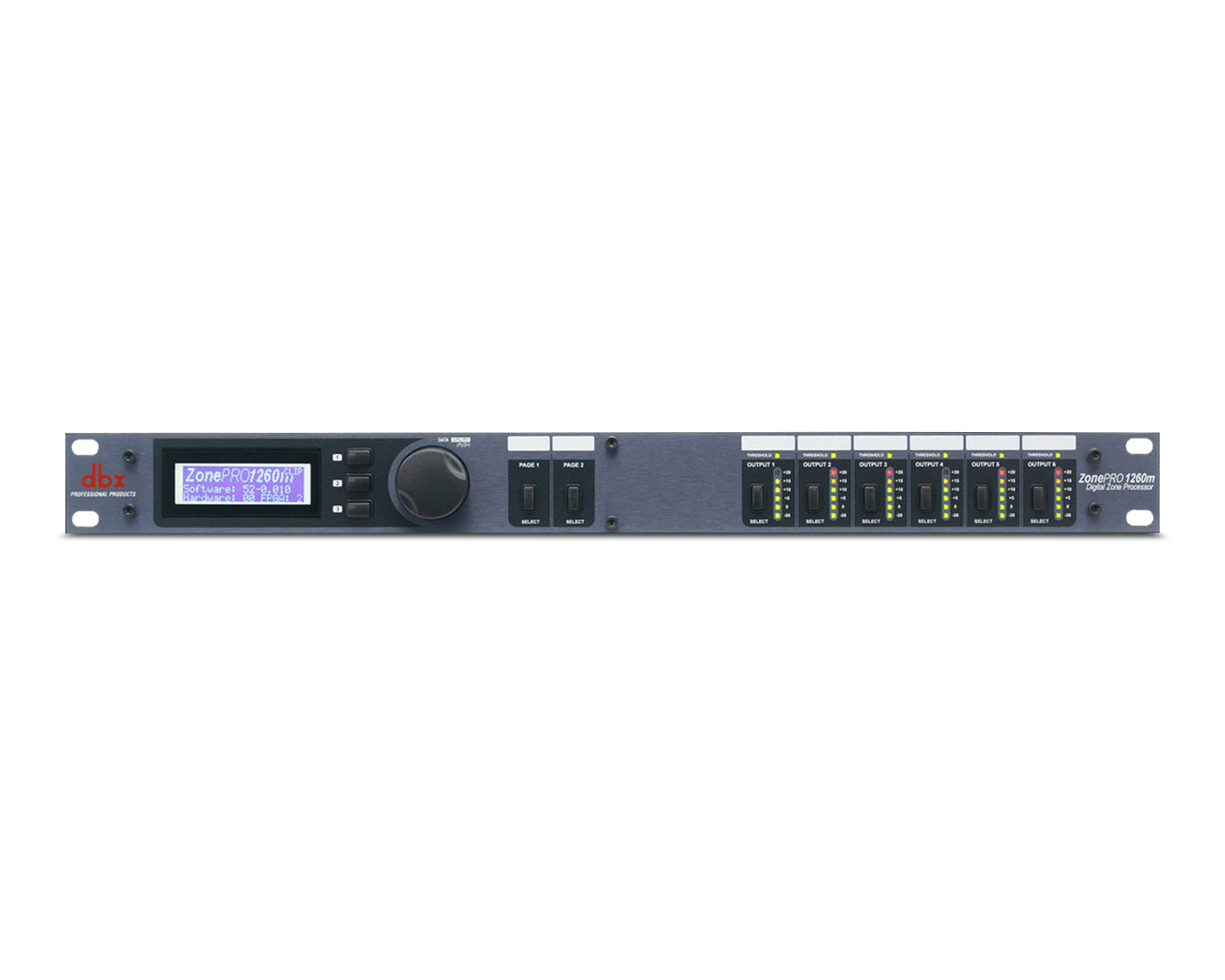 DBXZP1260M - dbx ZonePro 1260m 12x6 6xMic In Zone Processor With Display 1U Image 1