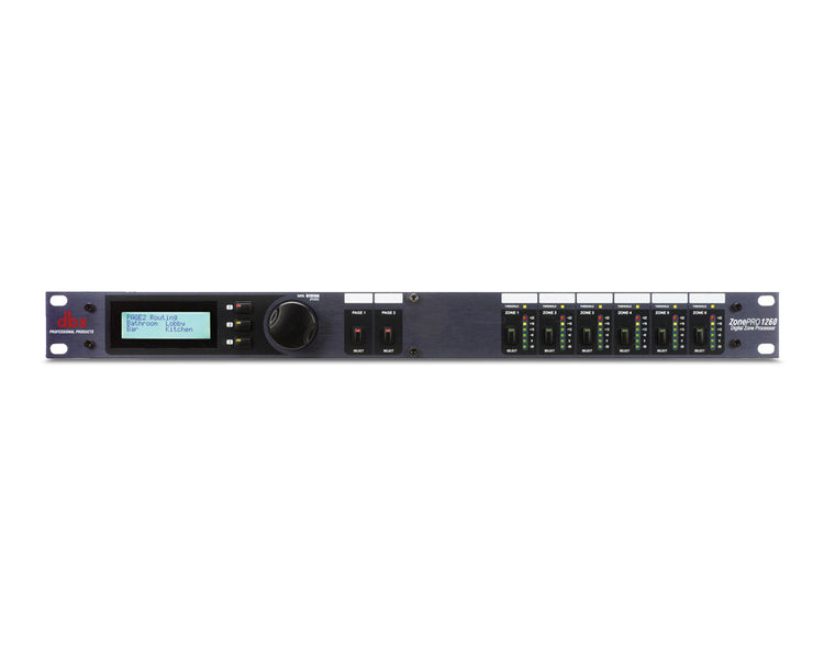 DBXZP1260 - dbx ZonePro 1260 12x6 2xMic In Processor With Display 1U Image 1