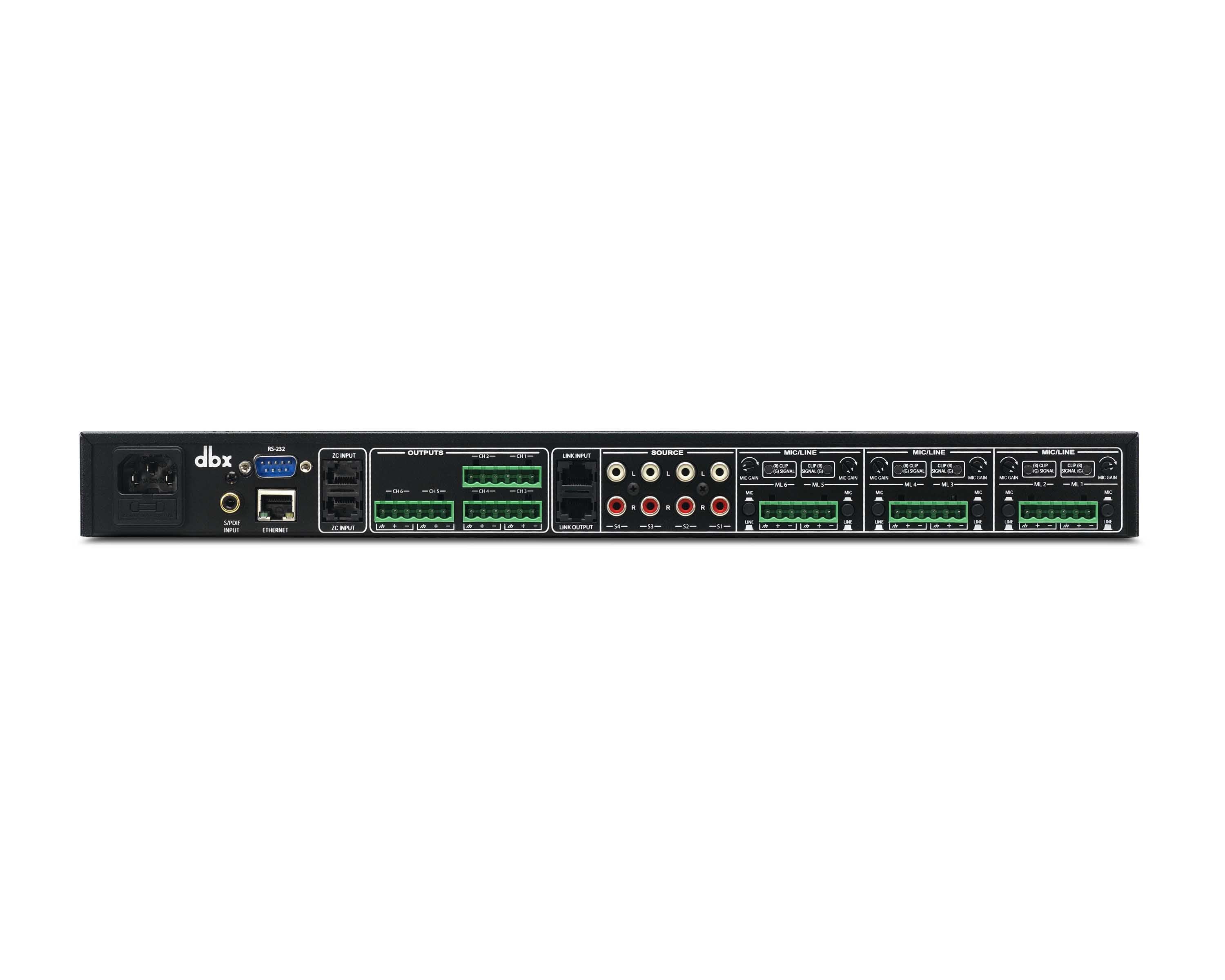 DBXZP1261M - dbx ZonePro 1261m 12x6 6xMic In Zone Processor Excl Display1U Image 2