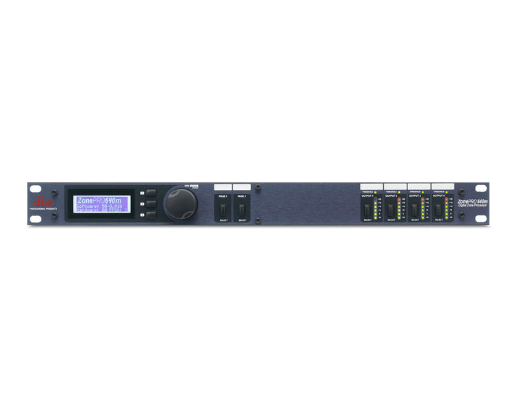 DBXZP640M - dbx ZonePro 640m 6x4 4xMic In Zone Processor With Display 1U Image 1