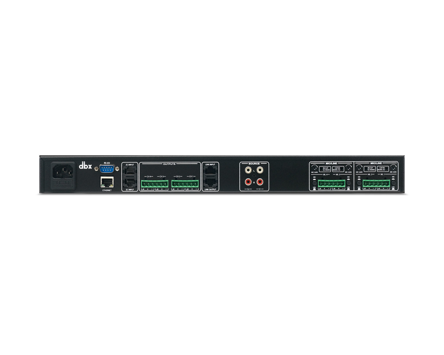 DBXZP640M - dbx ZonePro 640m 6x4 4xMic In Zone Processor With Display 1U Image 2