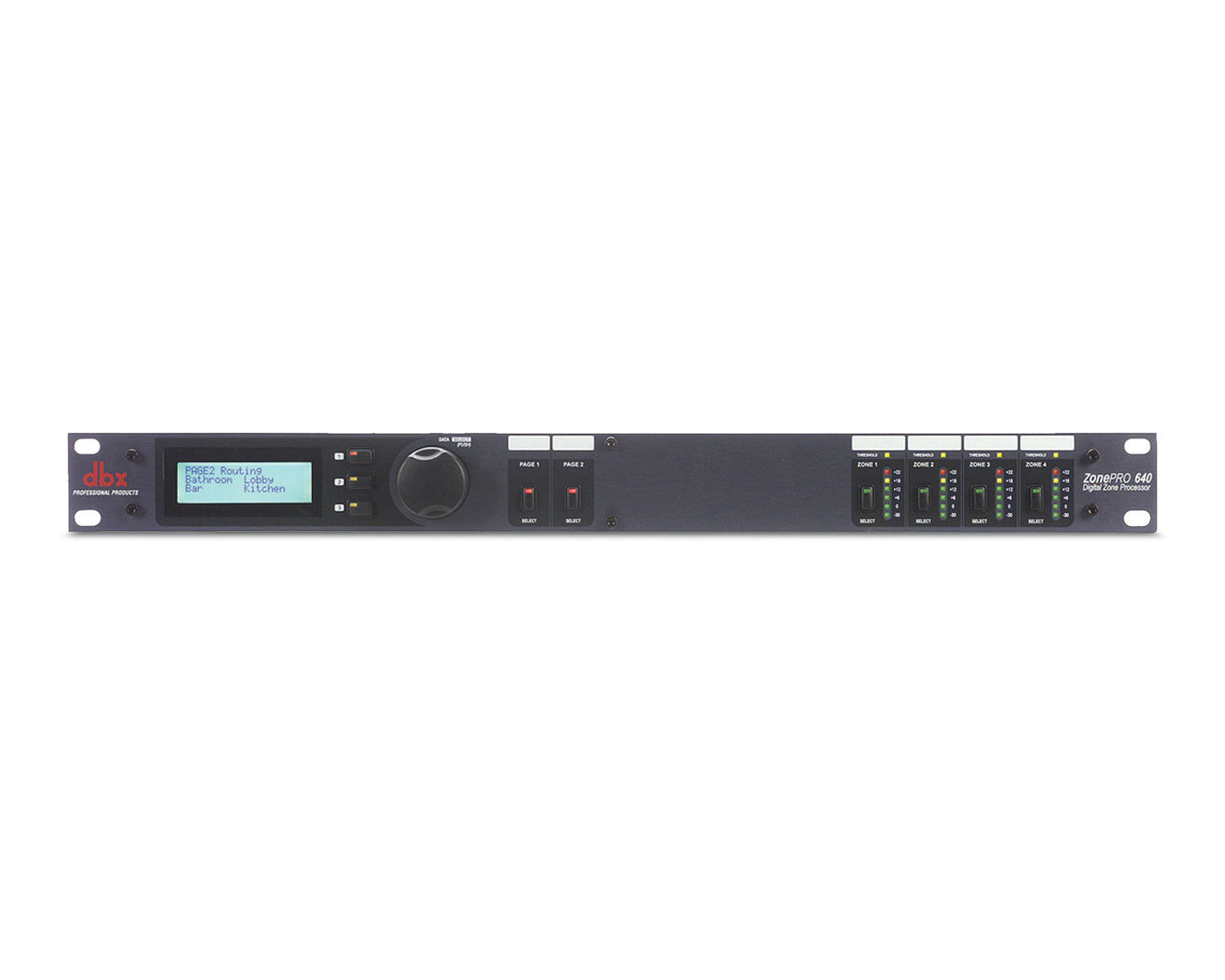 DBXZP640 - dbx ZonePro 640 6x4 2xMic In Zone Processor With Display 1U Image 1