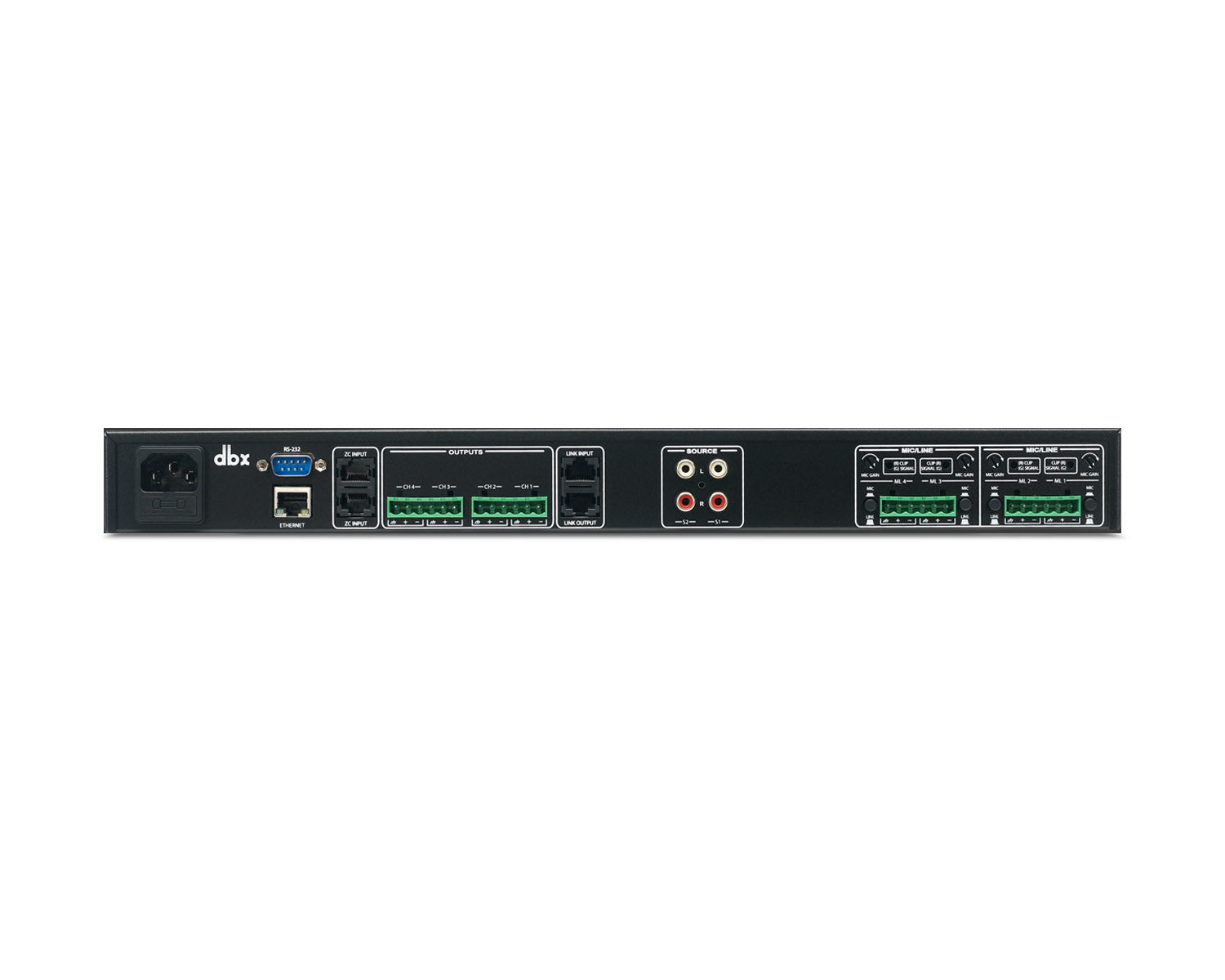 DBXZP641M - dbx ZonePro 641m 6x4 4xMic In Zone Processor Excl Display 1U Image 2