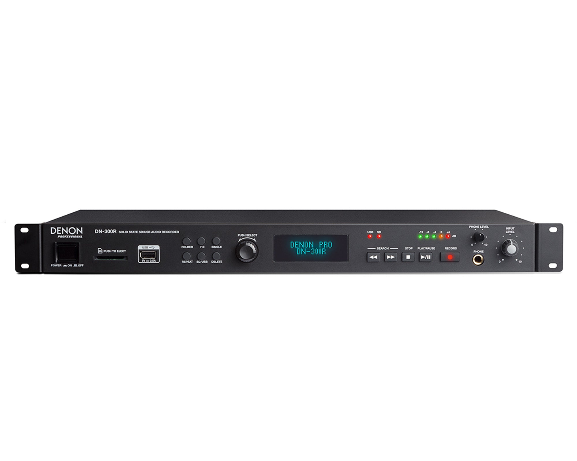 DENDN300R - Denon DN300RMKII Solid State Audio Recorder for SD and USB 1U Image 1