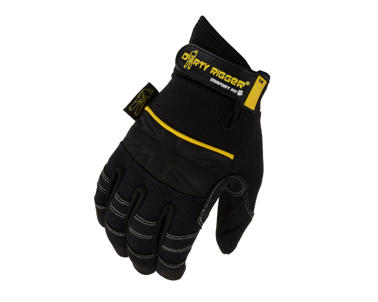 DIRCFMFFM - Dirty Rigger Comfort Fit Mens Full Finger Rigging or Loader Gloves (M) Image 2