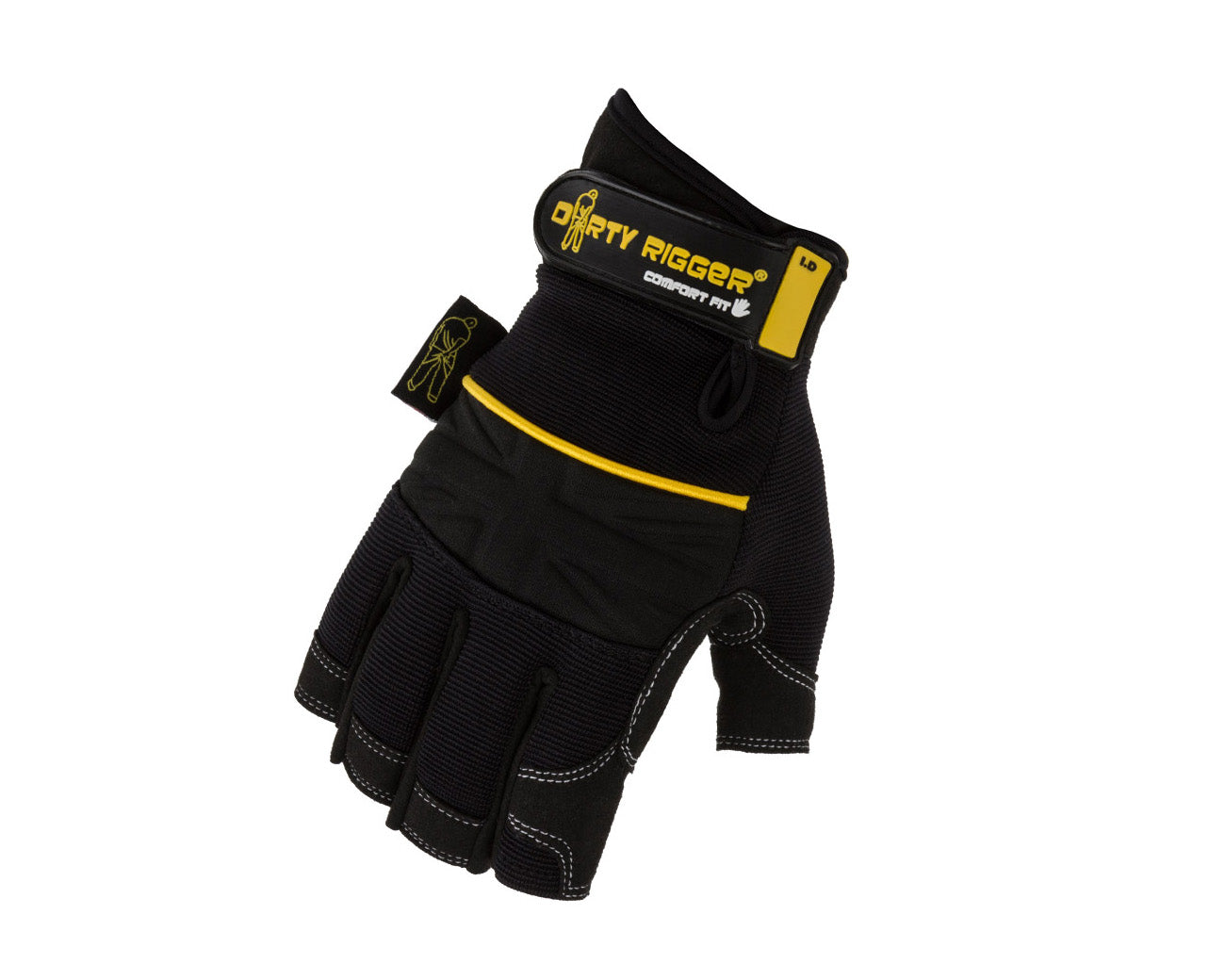 DIRCFMFLS - Dirty Rigger Comfort Fit Mens Fingerless Rigging or Operator Gloves (S) Image 3