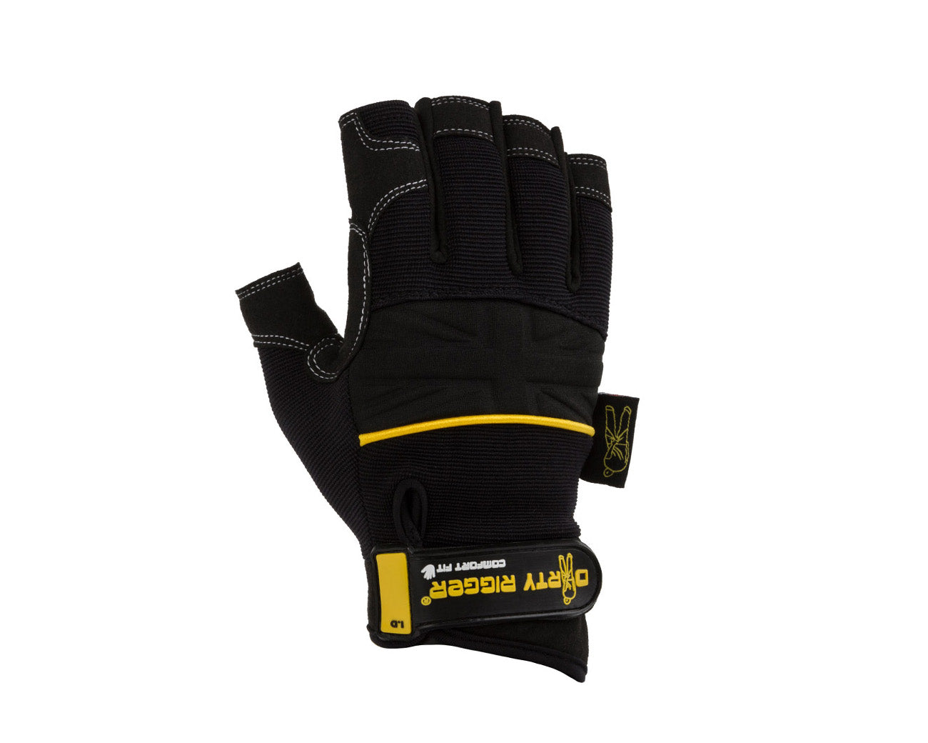 DIRCFMFLXL - Dirty Rigger Comfort Fit Mens Fingerless Rigging or Operator Gloves (XL) Image 1