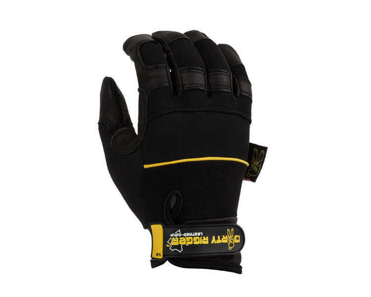 DIRLFFM - Dirty Rigger Leather Heavy Duty Full Finger Rigging or Loader Gloves (M) Image 1
