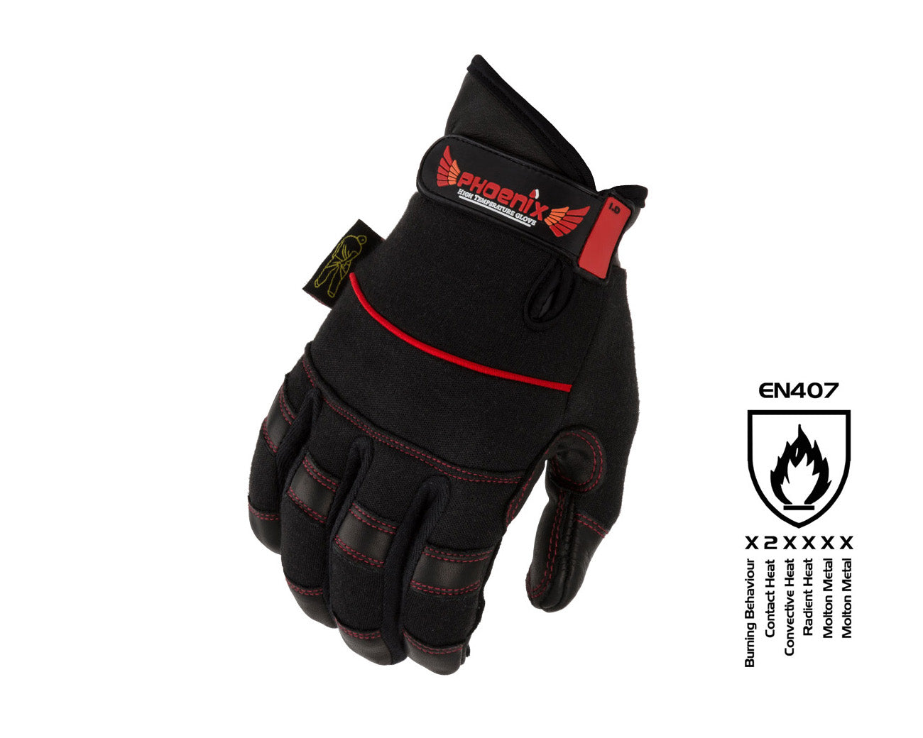 DIRPS - Dirty Rigger Phoenix Heat and Flame Resisting Extended Cuff Gloves (S) Image 3