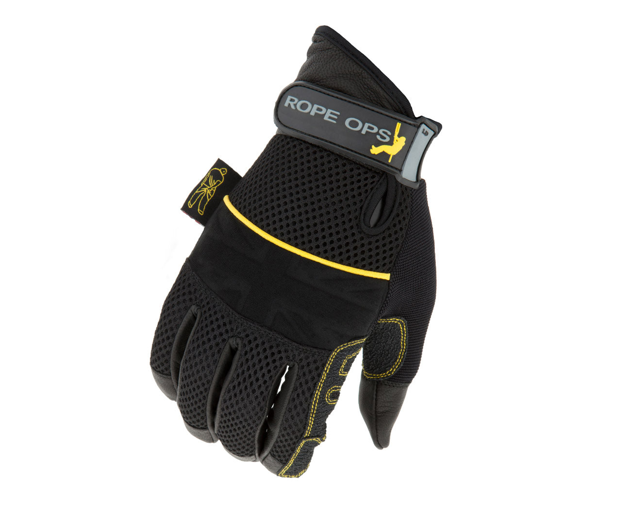 DIRROPSM - Dirty Rigger Rope Ops Full Finger Rope Gloves with Airprene Knuckle Pad (M) Image 2
