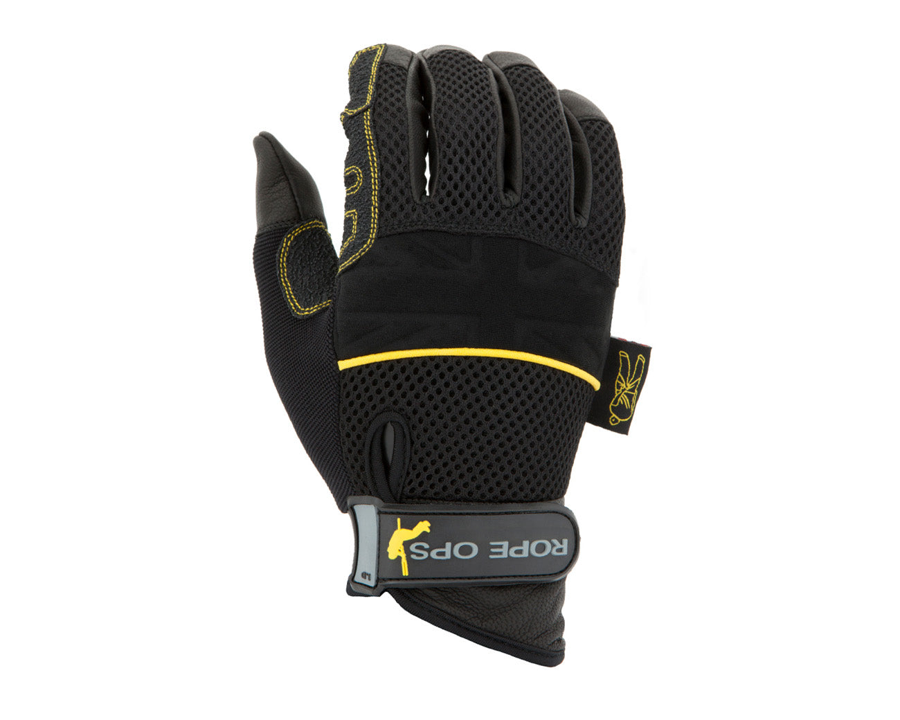 DIRROPSXL - Dirty Rigger Rope Ops Full Finger Rope Gloves with Airprene Knuckle Pad (XL) Image 1