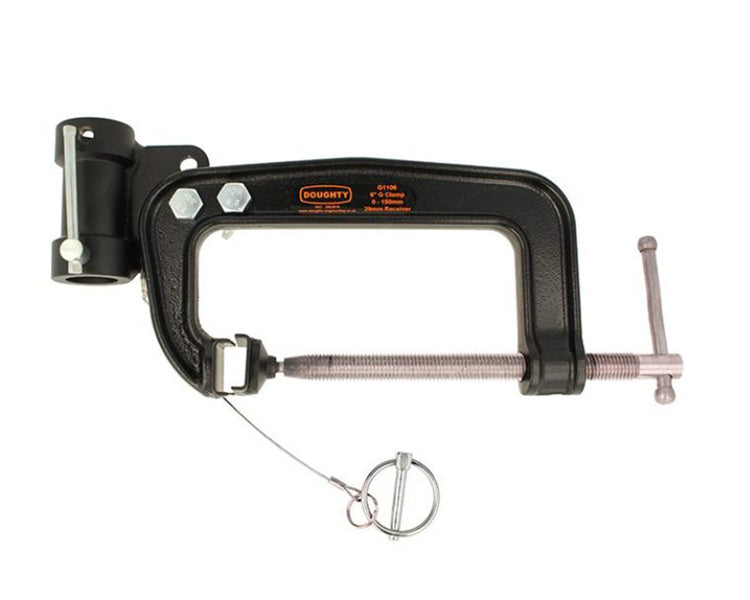 DOUG1106 - Doughty G1106 Heavy Duty G Clamp with 29mm Receiver 0 150mm Image 1
