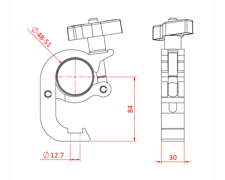DOUIP588601 - Doughty IP588601 All Weather Trigger Clamp Stainless Steel Black Image 2