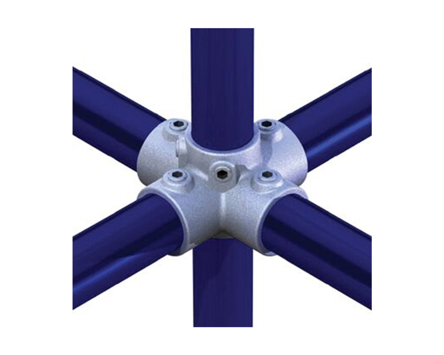 DOUT15800 - Doughty T15800 Pipeclamp 48mm Tube Four Way Cross and Centre Tube Image 1