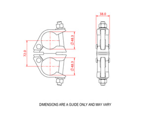DOUT24801 - Doughty T24801 Drop Forged Swivel Coupler 360degree Rotation 48mm  Image 3
