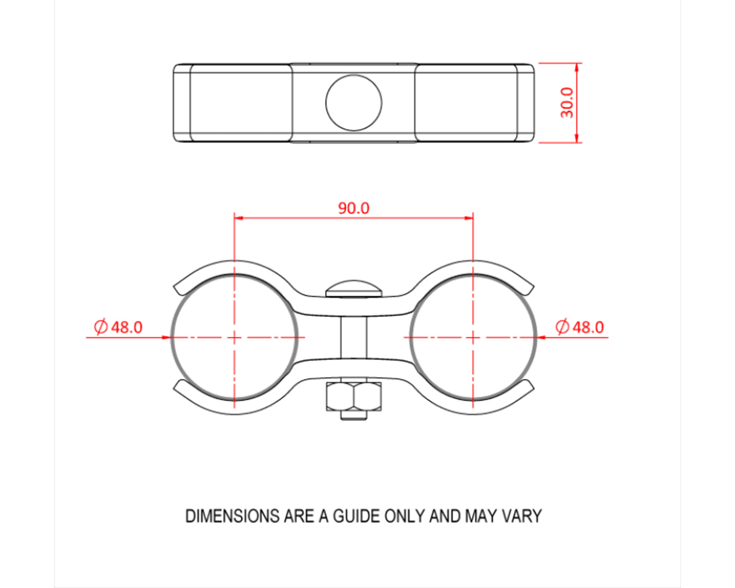 DOUT24905 - Doughty T24905 Pressed Steel Parallel Coupler 48mm Zinc Image 2