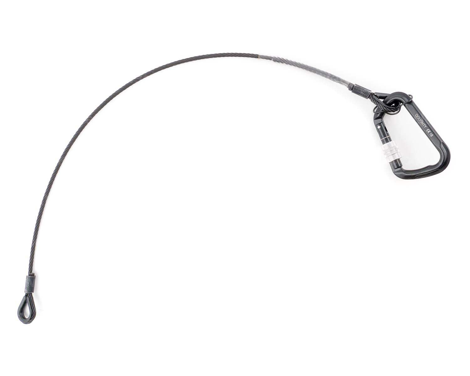 DOUT2830501 - Doughty T2830501 75Kg Heavy Weight Safety Wire TV Spec 5mm x 700mm Black Image 1