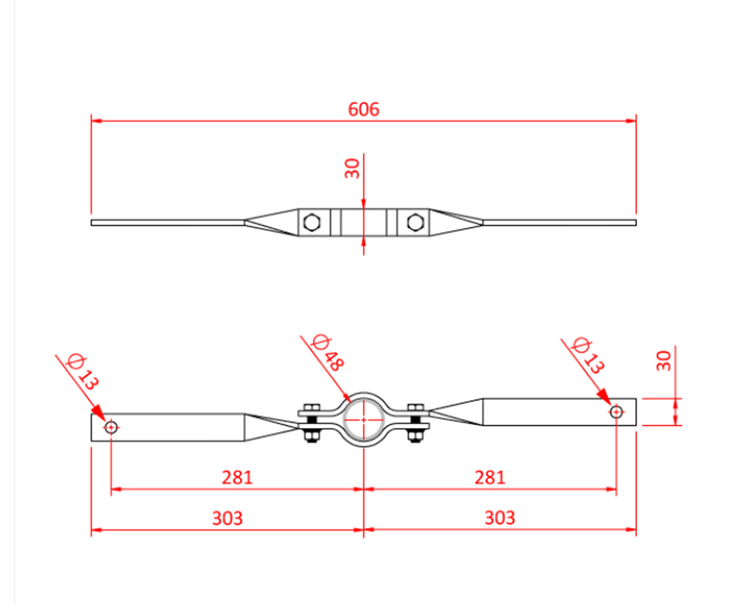 DOUT31700 - Doughty T31700 Double Boom Arm STANDARD Image 2