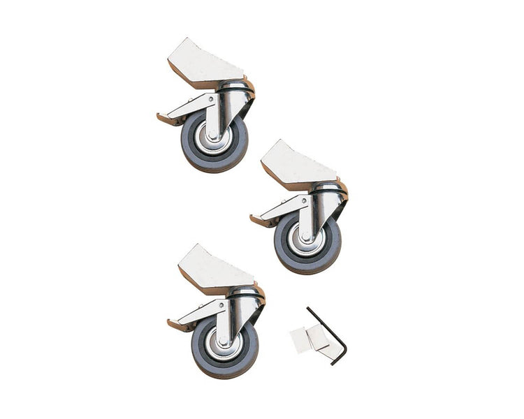 DOUT50500 - Doughty T50500 Castor Kit 75mm Kit (Fits 4 Different Stands) SILVER Image 1