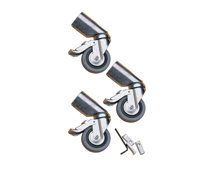 DOUT50502 - Doughty T50502 Castor Kit 75mm Kit (Fits 8 Different Stands) BLACK Image 1