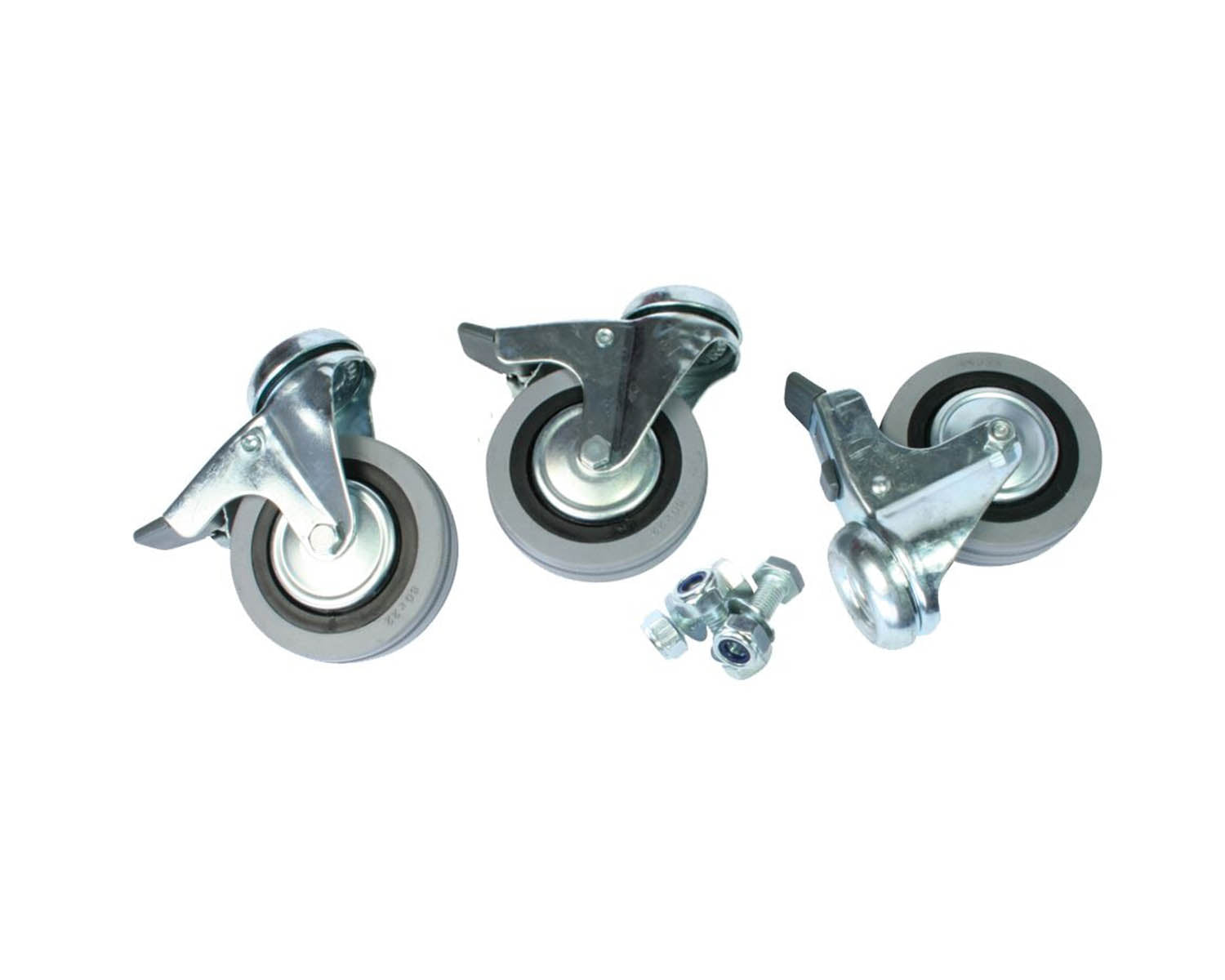 DOUT50503 - Doughty T50503 Castor Kit 80mm Kit for Easylift SILVER Image 1