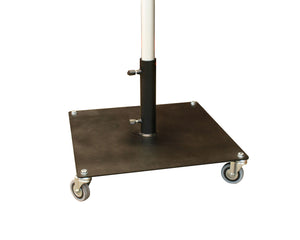 DOUT54260 - Doughty T54260 Tank Trap with 4 Castor Wheels Underside 600 x 600mm BLACK Image 1