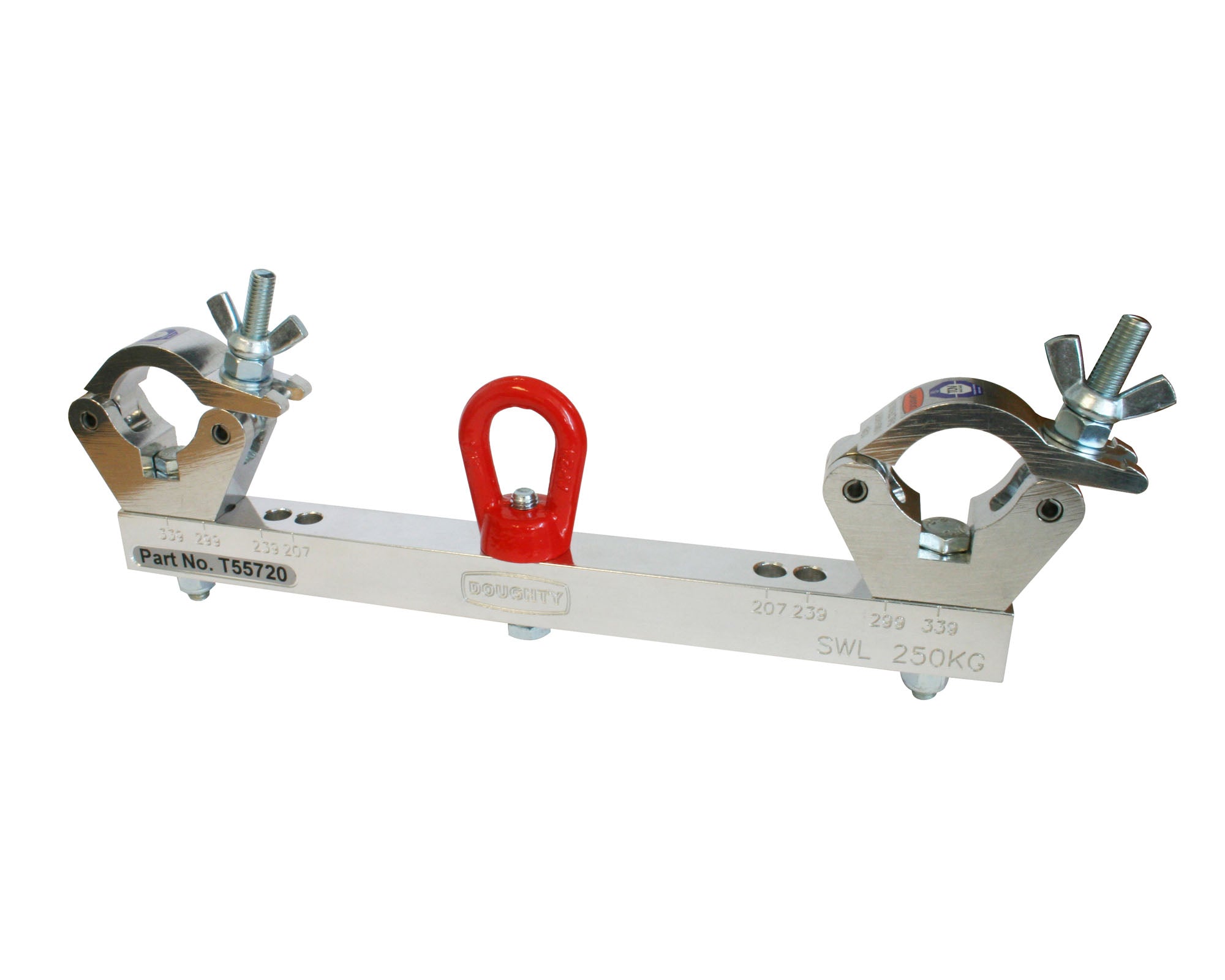 DOUT55720 - Doughty T55720 Solid Hanging Truss Adaptor SWL 250kg SILVER Image 1