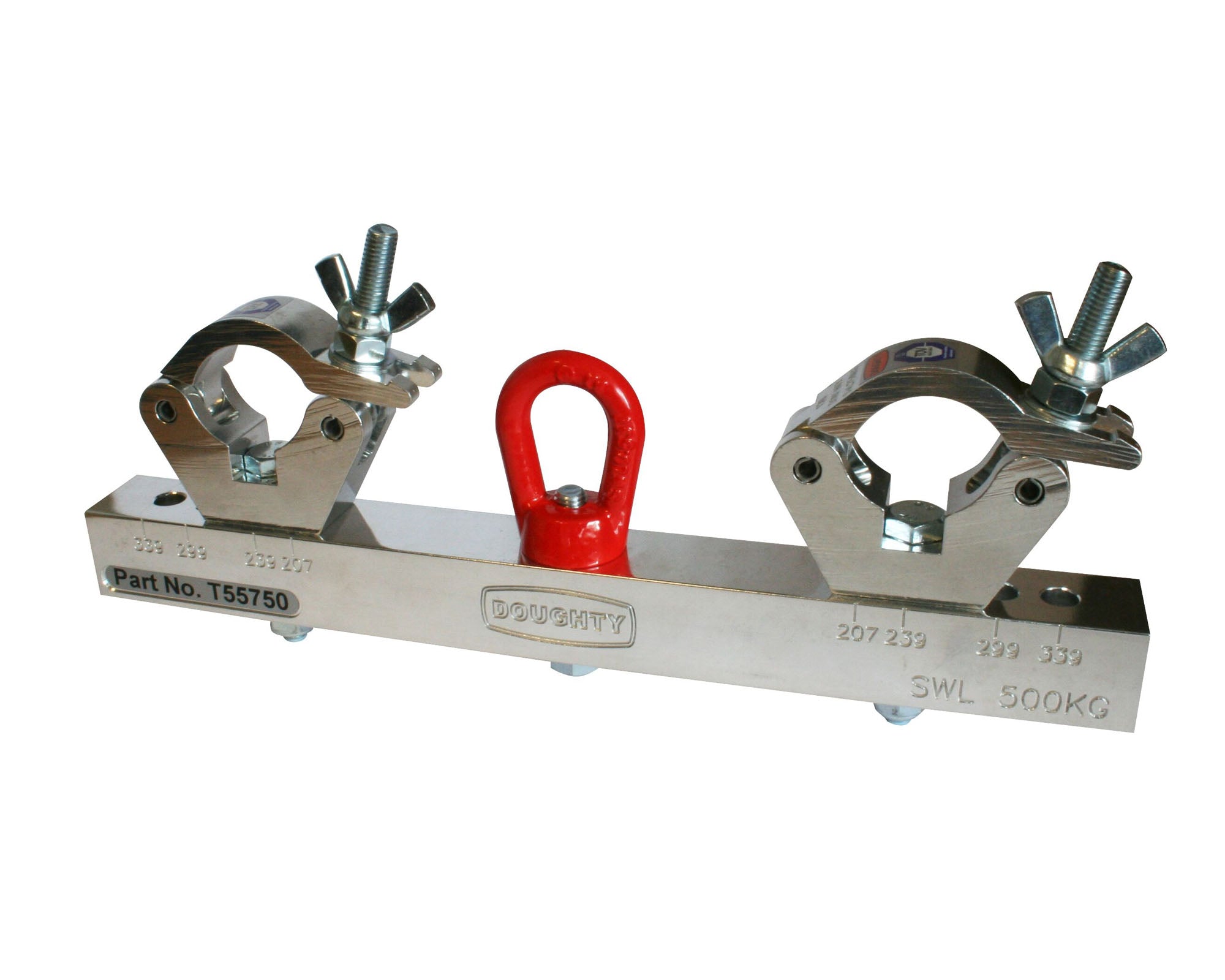 DOUT55750 - Doughty T55750 Solid Hanging Truss Adaptor SWL 500kg SILVER Image 1